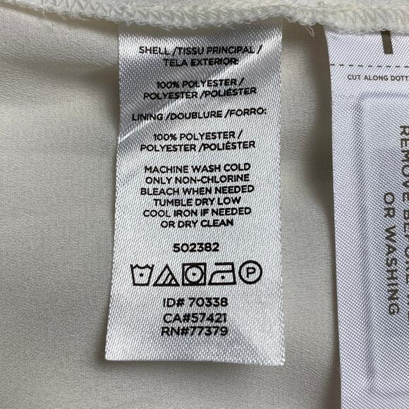 Ann Taylor PETITE LEAVES JACQUARD FLUTTER SLEEVE DRESS WINTER WHITE Medium - Picture 9 of 9